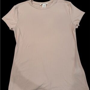 H&M Women's Light Pink Short Sleeve Tee